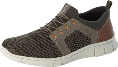 Produktbild von Rieker Herren Sneaker B7796 Gummizug Schlupfschuh Stoff Grün 46 EU Komfortweite (G 1/2) ANTISTRESS-Technologie Alltag