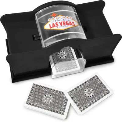 Produktbild von Kartenmischmaschine Manuell 1-2 Decks, Mischmaschine Karten, Kartenmischmaschine mit Kurbel, Kartenmischgerät für  Poker, Blackjack, Mischmaschine