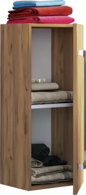 Zdjęcie produktu dla Regał ścienny z drewna drzewnego | Szafarank | Wymiary: H. 75 x W. 33 x D. 22 cm | 1 wysokie drzwi - Badinos D