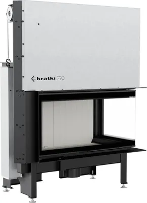 Produktbild von Kamineinsatz aus Stahl KRATKI NADIA rechts 14 kW Ø 200 mit Schiebetür