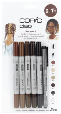 Produktbild von COPIC Marker ciao 5+1 Set "Hair Tones 2"