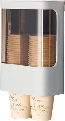 Produktbild von Plastik-Kartondispenser für Kaffeebecher - Ophängbar - Wegwerf-Becherhalter - für Papier- oder Plastikbecher
