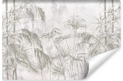 Produktbild von Muralo Selbstklebende Fototapete tropische BLÄTTER Beton Abstraktion für Esszimmer Br. 152.5cm x Hö. 104cm