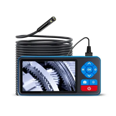 Produktbild von Doppelobjektiv-Endoskopkamera mit Licht, 720P-Endoskop mit 4,5-Zoll-IPS-Bildschirm, 16,4 Fuss flexibles Sondenkabel, IPX5 wasserdicht, 4-stufige Helligkeit einstellbar fuer Maschinenwartung/Rohrreparatur/ueberwachung/Kraftwerksinspektion/Turbineninspektion