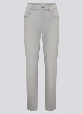 Produktbild von Rabe Sunny Damen 5-Pocket-Hose figurbetonte Passform mit schmalem Bein Hellgrau Größe 44