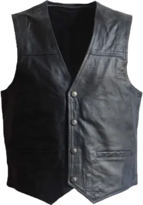 Produktbild von Lederweste Herren Rind Nappa "Alfred" – schwarz / M