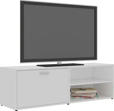 Produktbild von "Winterschlussverkauf "TV-Schrank Industriestil - CLORIS - Fernsehenschrank - Weiß 120x34x37 cm Holzwerkstoff - DEMöbel4877249