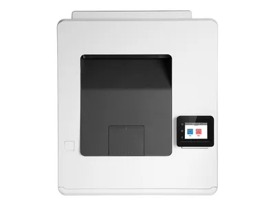 A top-down view of a white HP Color LaserJet Pro M454dw printer against a white background.