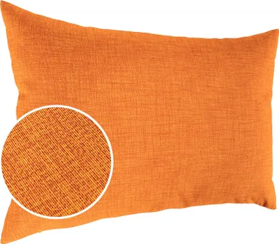 Produktbild von Dekokissen 30x50cm Kissenhülle ohne Füllung Kissenbezug mit Reißverschluss Einfarbig Leinenoptik Uni Orange