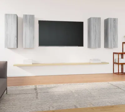 Produktbild von "2024 Moderne" TV-Schränke 4 Stk. Grau Sonoma 30,5x30x90 cm Holzwerkstoff - TV-Schränke Möbel99691