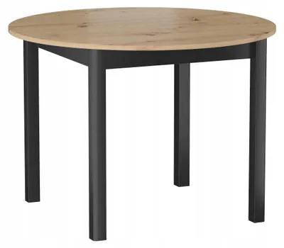 Zdjęcie produktu dla Stół loftowy do jadalni 102 x 102 cm kolor czarny i dąb artisan FURNITEX ST5-FX
