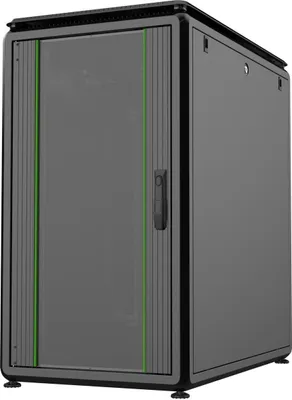 Produktbild von LOGON RDL20U61BL, Freistehendes Gestell, 20U, 600 kg, Sperrschloss, Verstellbare Füße, Verbessertes Kabelmanagement
