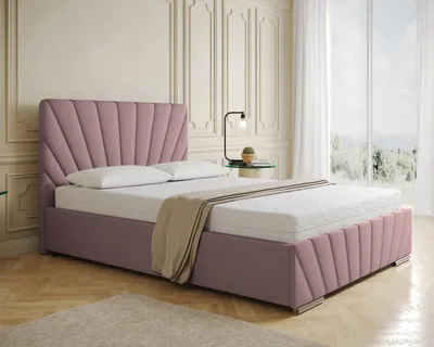 Produktbild von Polsterbett RAY - Komfortbett mit Stauraum, Doppelbett, Rosa, 140x200cm, Bonellfederkernmatratze, H3