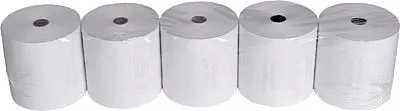 Produktbild von Thermorollen 80x80x12 mm, 76 m Länge, hochsensibles Papier 55 g/qm, weiß
