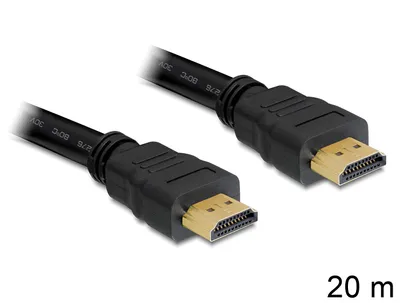 Image de DeLOCK 83452 DeLOCK HDMI Ethernet Kabel 20,0 m schwarz