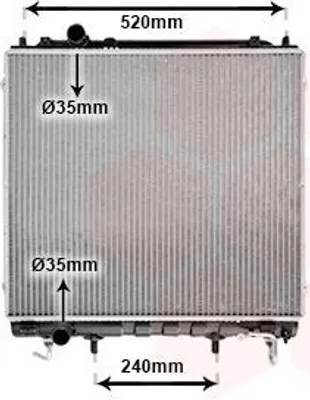 Produktbild von VAN WEZEL 82002146 Kühler Wasserkühler Motorkühler für HYUNDAI TERRACAN (HP)