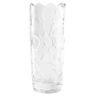 Obrázek produktu pro Skleněná váza 19,5 cm - Dekorativní váza z průhledného skla | Minimalistická a elegantní | Na čerstvé a sušené květiny