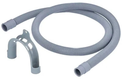 Abwasserschlauch für Waschmaschine, 2 m, flexibel, grau