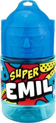 Produktbild von Wasserflasche f. Kinder mit Namen für Schule und Freizeit-BPA frei-Trinkflasche Emil