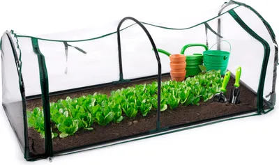 Zdjęcie produktu dla Szklarnia tunelowa Kinzo 130 x 50 x 60 cm szklarnia foliowa bez podłogi - Lekka szklarnia do uprawy warzyw i roślin - Odporna na warunki atmosferyczne i przezroczysta