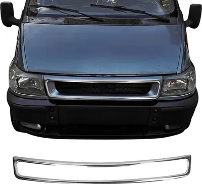 Obrázok produktu pre Lišty mriežky chladiča Lišty mriežky chladiča pre Ford Transit 2000-2006 nerezová oceľ strieborná