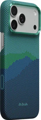 Productafbeelding van Pitaka Edge Hoesje iPhone 18 Pro Max – PitaTap™ Technologie en Aramidevezel Bescherming – 100% MagSafe Compatibel – Krasbestendig en Duurzaam - Blauw
