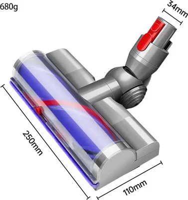 Image de INF Tête d'aspirateur anti-enchevêtrement à lumière verte pour Dyson V7-V11