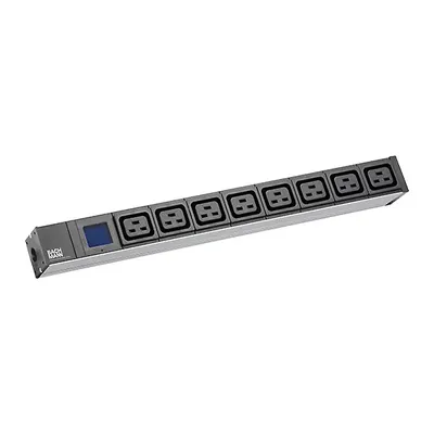 Image de Bachmann BlueNet BN0500 - Rallonge (rack - montable) - CA 230 V - Prises de sortie : 8 - 1U - 2,0m - noir, argent (800.2154)
