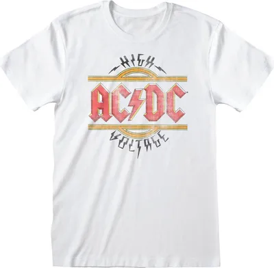 Produktbild von AC/DC - Vintage High Voltage - White T-Shirt - Größe L