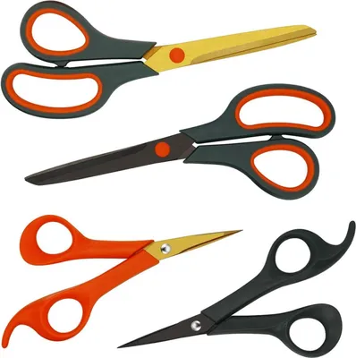 Produktbild von CCR Schere Set: Titanschere mit Spitze & Bastelschere, 4er-Set