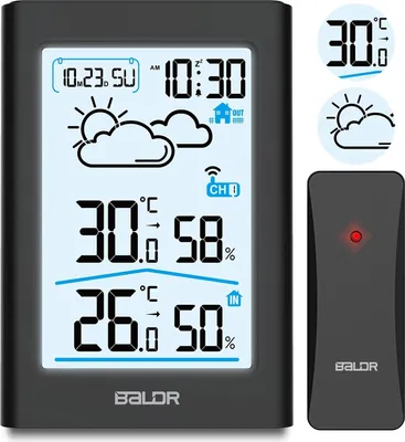 Obrázek produktu pro Meteostanice s displejem BD-911 černá
