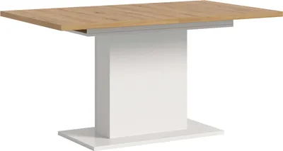 Produktbild von Esstisch ausziehbar Artisan/Weiß, modernes Design, 150-190 cm