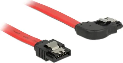 Produktbild von DeLOCK 83967, 0,2 m, SATA 7-pin, SATA 7-pin, Männlich/Männlich, Schwarz, Rot, Gerade