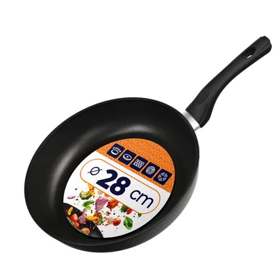 Obrázok produktu pre KADAX panvica "Garsas", panvica s nepriľnavým povrchom, panvica s plastovou rukoväťou, 28 cm, čierna
