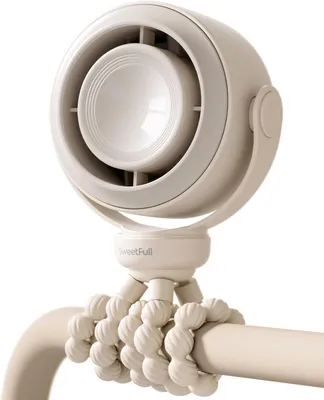 Productafbeelding van Wandelwagenventilator - Draagbaar - Knijpbestendige babyventilator - Stille mini - Clip - On - Ventilator met 5 snelheden - USB - Oplaadbare batterij