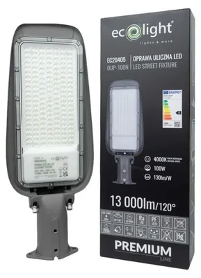 Image de Lampe d'éclairage public 100 W 4000 K 130 lm/W IP65 Ecolight EC20405