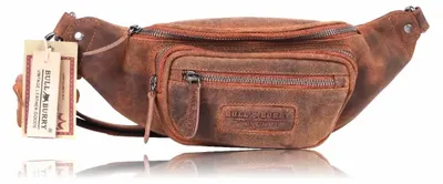 Produktbild von Bauchtasche Echt Leder Gürteltasche Hüfttasche Vintage Herren Damen BullBurry