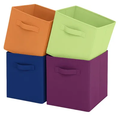 Obrázok produktu pre Omgoods – Skladacie úložné boxy s rúčkami, 4 kusy, vhodné do domácnosti