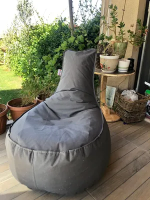 Produktbild von HANAH Home, Aktif - Grey, Outdoor Sitzsäcke, Grau, Polyester, 60 x 30 x 70 cm