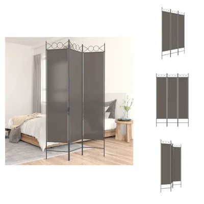 Obrázek produktu pro vidaXL 3-dílný paraván antracit 120x220 cm látka - rozdělovač místností