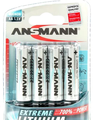 Productafbeelding van Ansmann 1512-0002, 1x4, Ansmann Extreme Lithium, Mignon AA, LR 6