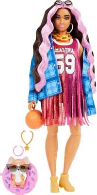 Produktbild von Barbie Extra Puppe Basketball Jersey, Anziehpuppe, Modepuppe