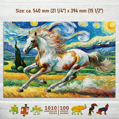Productafbeelding van Wooden.City Szybki Koń, houten puzzel, 1000 stukjes