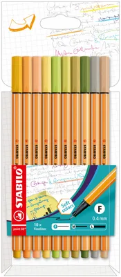 Immagine prodotto di STABILO 8810-22 STABILO point 88 fineliner, confezione da 10 colori nuovi