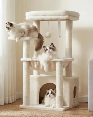 Immagine prodotto di Katzenbaum beige HCT008SM, cuccia extra grande per gatti, in sisal, per gatti