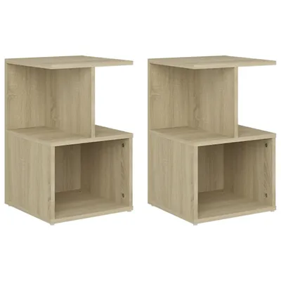 Image de vidaXL Tables de nuit 2 pcs. chêne Sonoma 35x35x55 cm bois composite