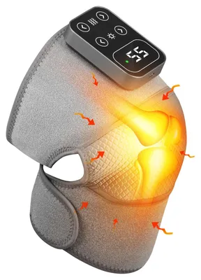 Productafbeelding van Knie-massageapparaat 3-in-1 met 5 warmtestanden, 3 massagefuncties, draadloos en verstelbaar voor knieën, ellebogen en schouders