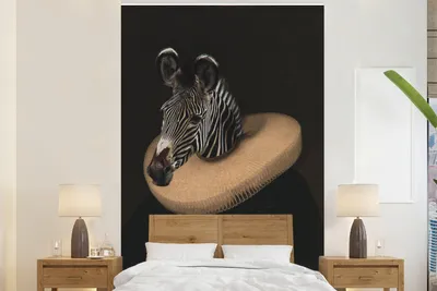 Produktbild von Barock-Fototapete - Breite 195 cm x Höhe 300 cm - Zebra-Muster