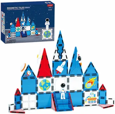 Produktbild von Magnetická stavebnica Space 39ks - Magnetic Tiles
