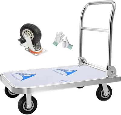Zdjęcie produktu dla Wózek platformowy do ciężkich ładunków - wózek transportowy - wózek platformowy - wózek magazynowy - wózek ręczny